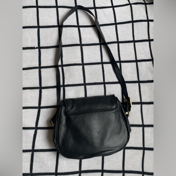 VINTAGE Black Leather Purse || Medium size - Picture 2 of 6